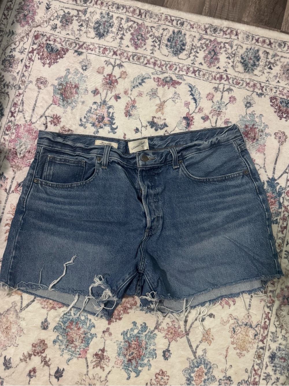 Universal Thread Women's Distressed Denim Cutoff Shorts - Blue